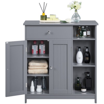 Badezimmerschrank Unterschrank mit 1 Schublade & 2 Türen & 3 Regalen wie Neu