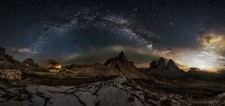 Landscape nature photography panorama milky way Custom Gaming Mat Desk