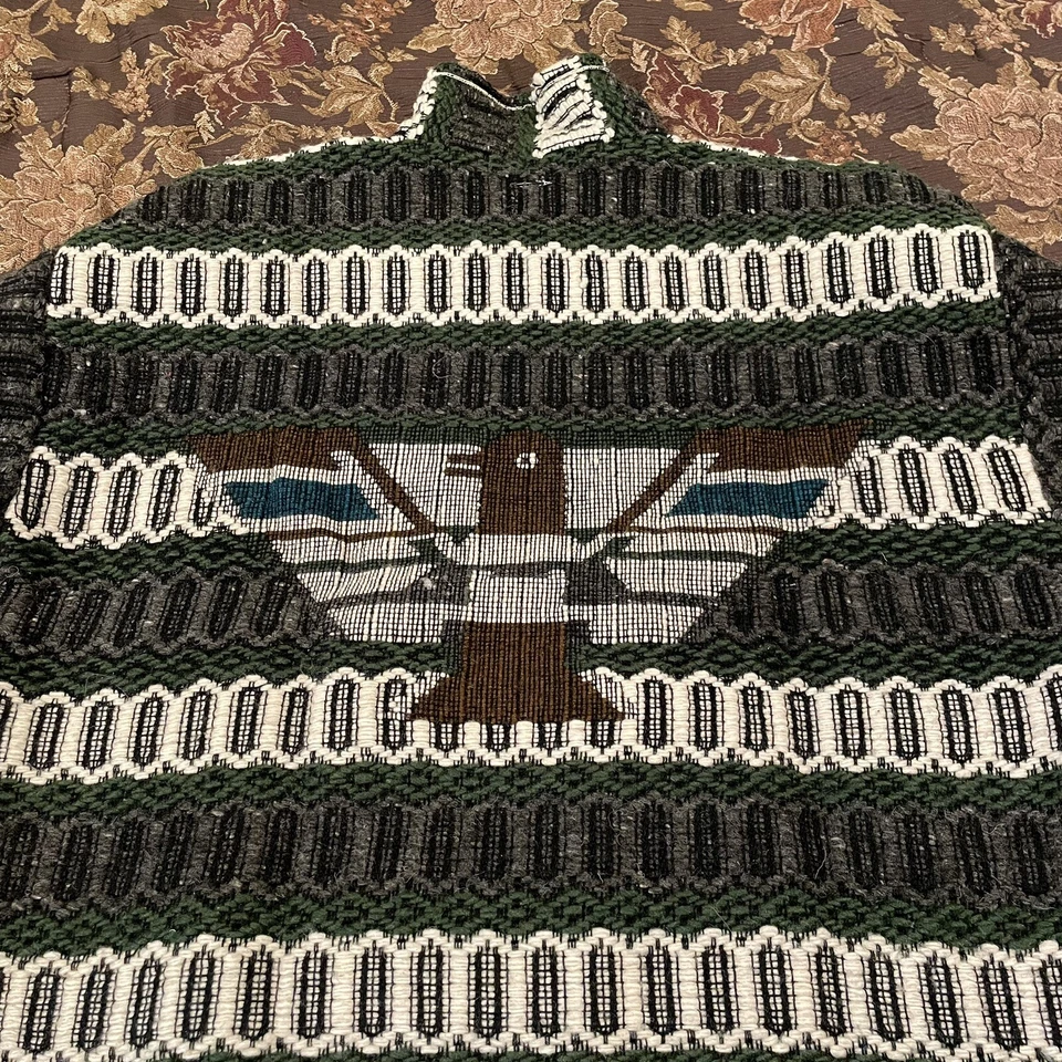 Suéter 100% Lana Hecho a Mano Baja Thunderbird Unisex Se Ajusta a XL Eagle Tejido Tejido Tejido Foto 3 de 4