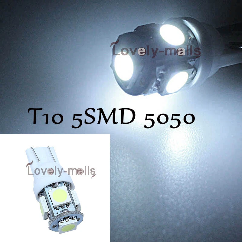 10 X 6000K белый T10 921 912 внутренний номерной знак SMD лампы 5050 5-LED A - Изображение 2 из 3