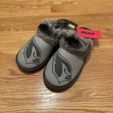 NFL Arizona Cardinals Logo Slide Silver Slippers Women  s Size L 9/10 FOCO Brand