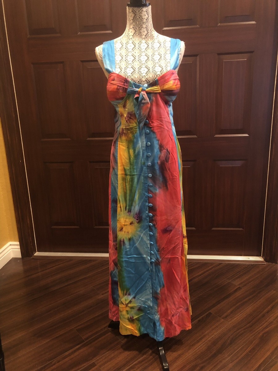 NWOT LADIES SIZE S BATIK WORLD MULTICOLOR ELASTIC BACK DRESS