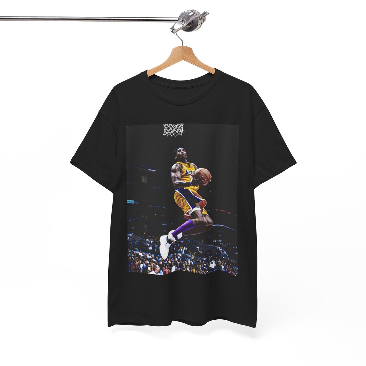 Kobe BasketBall Tshirt Vintage Lakers Retro Dunk Unisex Heavy Los 