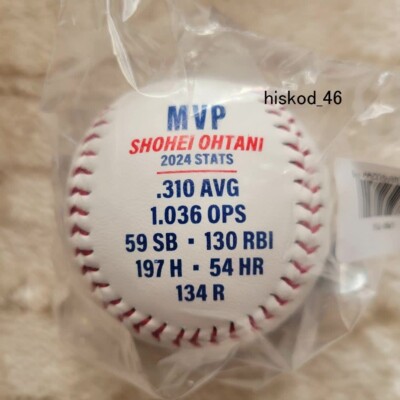 Shohei Ohtani Otani MVP 2024 Memorial Printed Sign Ball Official