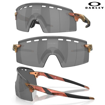 Oakley Encoder Strike Vented Sunglasses- Matte Red Gold Colorshift/Prizm Black