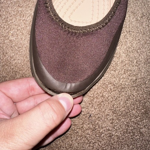 Crocs Women's Size 6 Duet Busy Day 2.0 Satya Comfort Ballet Shoes Brown Slip On - Picture 4 of 5
