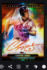 2020 Topps Bunt DIGITAL - Finest - Orange Sig Iconic (102cc) Chipper Jones