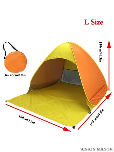 2-3Persons Pop Up Beach Tent Automatic Quickly Open Outdoor UV50+ Portable Mat - Picture 12 of 32