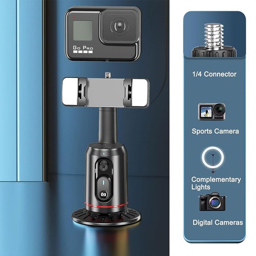 Trépied Auto Face Tracking avec Télécommande 360° Rotation Suivi Téléphone Support - Photo 9 sur 16