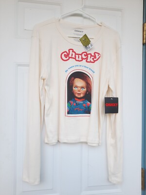 New Chucky Childs Play 3 Look Who Stalking 1991 Long Sleeve T-Shirt