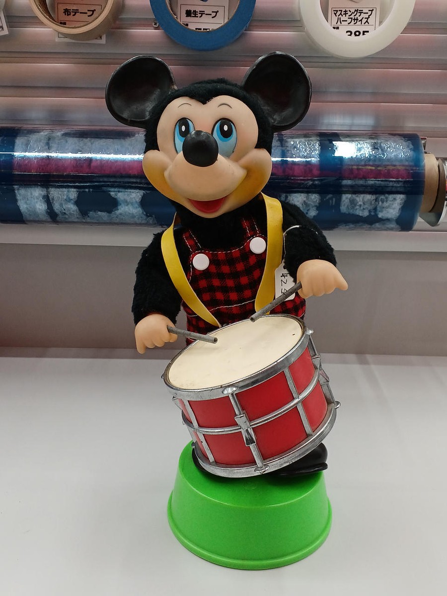 KUANG MEI TOYS VINTAGE MICKEY MOUSE DRUMMER Figure Doll Japan