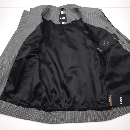 Hugo Boss C-Hanry-Wing Jacket Mens 40R Houndstooth Slim Fit Wool Full Zip NWT image 9