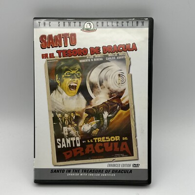 Santo en El tesoro de Drácula 1969 DVD René Cardona Aldo Monti luchador film OOP
