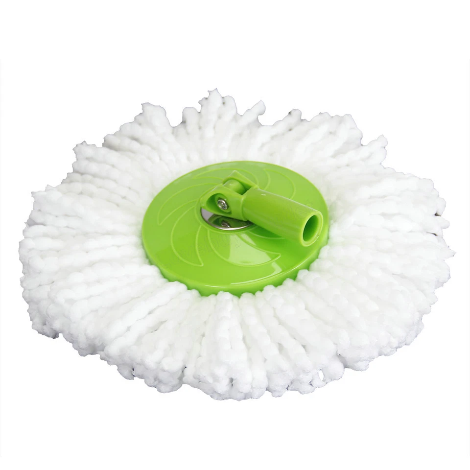 Sistema de esfregão e balde Easy Wring Spin 2 cabeça de esfregão de microfibra azul verde roxo - Imagem 2 de 4