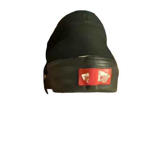 Vans Off The Wall Men 8 Women 9.5 All Black Lace Up Casual Unisex Shoe Sneakers - Picture 9 of 14