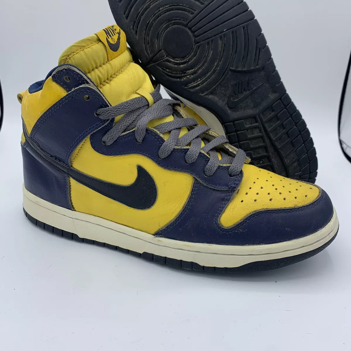 Size 8.5 - Nike Dunk High Michigan 1998 LE Blue/Yellow 850477-700 RARE