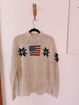 VTG POLO SPORT RALPH LAUREN AMERICAN FLAG INTARSIA HAND KNIT VTG POLO SPORT RALPH LAUREN AMERICAN FLAG INTARSIA HAND KNIT