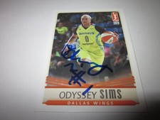 ODYSSEY SIMS SIGNED AUTOGRAPHED 2016 RITTENHOUSE WNBA CARD # 35 SP 1/500
