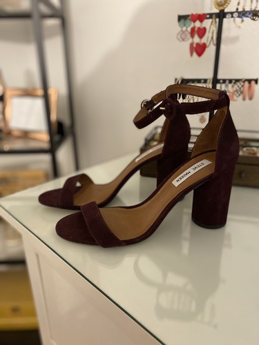 Steve Madden Maroon Open Toe Strappy 