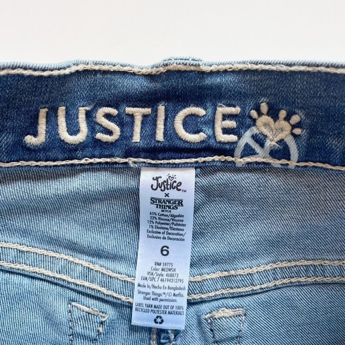 • Justice X Stranger Things Peace Sign Jeans • - Picture 7 of 8