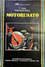 MOTORUSATO-Fiera Internaz- Autodromo Misano Adriatico - Poster Originale -1986-