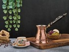 Copper Turkish Greek Coffee Maker Pot,  Cezve Briki, Stovetop Copper Maker Set