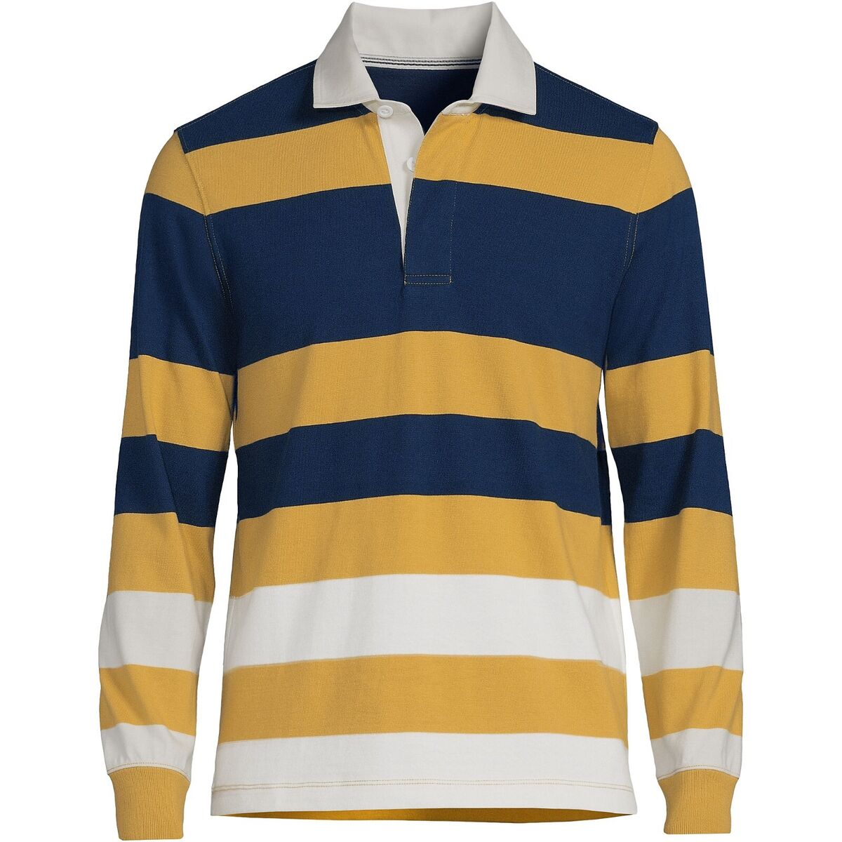 NWT Lands' End Men's Rugby Shirt Heavy Duty Long Sleeve Polo NWT Lands' End Men's Rugby Shirt Heavy Duty Long Sleeve Polo