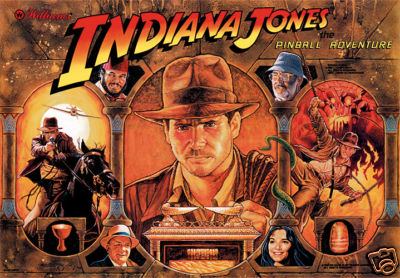 Indiana Jones Pinball Translite Brand New Next Generation Product!! Mr Pinball