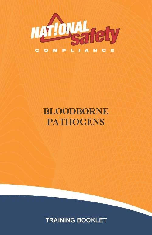 NATIONAL SAFETY COMPLIANCE INC Workplace Bloodborne Pathogens Training Booklets - Package of 10