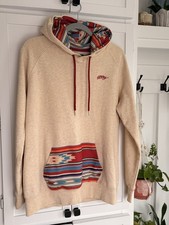 Hooey Ladies Rope Like A Girl Cream Hooded Pullover Sweatshirt Laramie Aztec Lg
