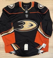 NEW Adidas MiC Anaheim Ducks Team Issue Home Black NHL Primegreen Jersey size 58