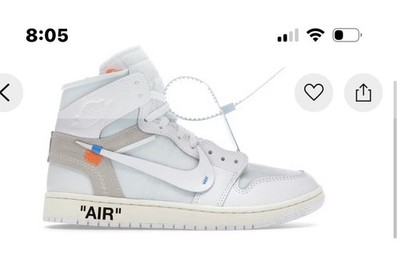 Jordan Air Jordan 1 High OG x V.A.A. White Light Blue High Top