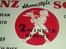 VINTAGE ANTIQUE ORIGINAL HEINZ HOMESTYLE SOUP 2m SERVICE 15c BOWL 16" METAL SIGN
