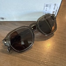 New Prada Luxe SPR A16SF 18T-70F Transparent Terra OLIVE  Brown 53MM Sunglasses