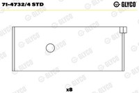 Glyco Pleuellager 71-4732/4 STD FüR JT J18A J20A Baleno TE Suzuki TD EG Vitara 2