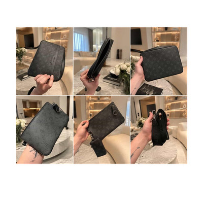 Louis Vuitton Monogram Eclipse Umhängetasche aus Leder mit abnehmbarem Beutel