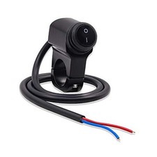 Motorcycle Handlebar Switch, Universal 7/8 inch Fog Spot Light ON/Off Black