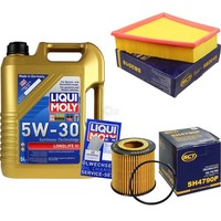 SCT Inspektionspaket 5L Liqui Moly Longlife 5W-30 FüR Skoda Fabia II 1.2 12V VW