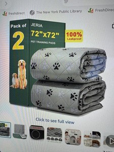 Washable Leakproof training mats for dogs- 2 pack 72 inches x 72 inches