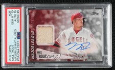 2019 Topps Major League Material Relics 7/10 Mike Trout PSA 10 GEM MT Auto 16dy
