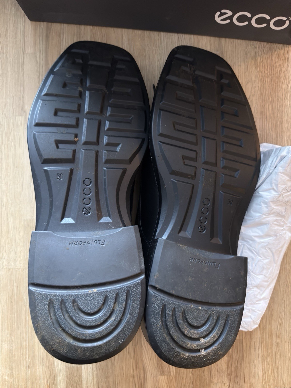 ECCO Helsinki 2 Men's Derby Shoes Black Size UK14.5-15 EU50 WORN ONCE RRP £130 image 3
