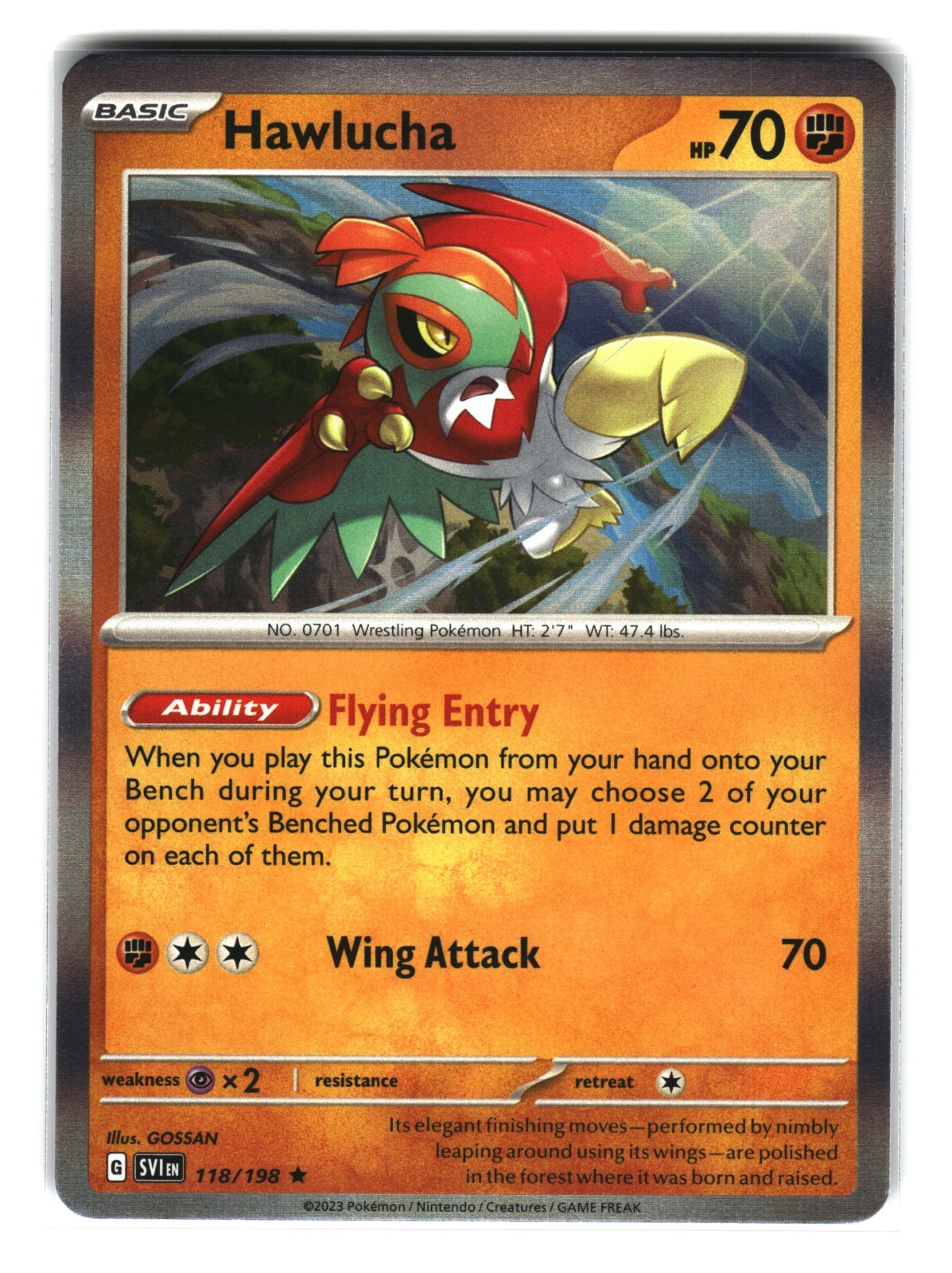 Hawlucha 118/198 Holo Pokemon Card