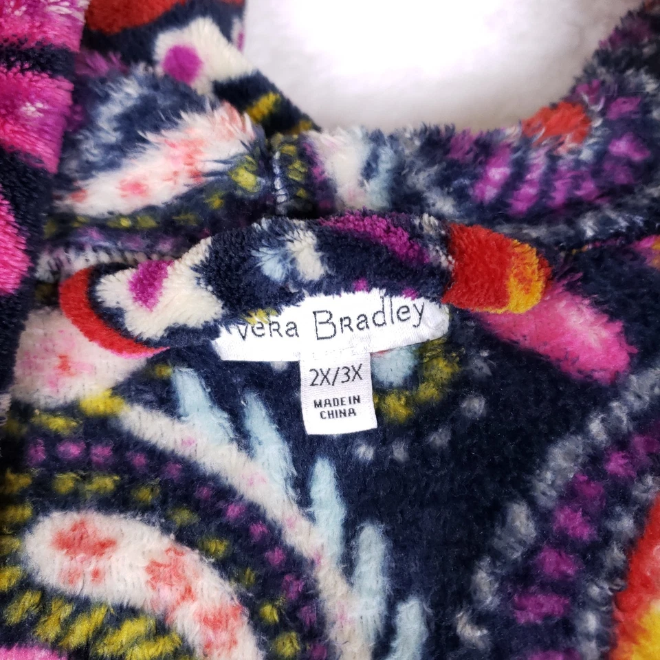 Vera Bradley Bata de Vera Polar Chaqueta 2X 3X Felpa Cachemira Suave Acogedora Ropa de Salón Foto 4 de 4