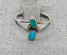STERLING SILVER TURQUOISE STONES SOUTHWESTERN RING SIZE 5.5