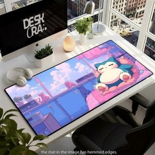 Snorlax Desk Mat - Kawaii Sleepy Scene Mouse Pad - Pokemon Accessories
