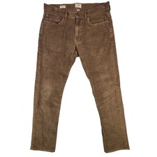 J.Crew 484 Pants Mens 32x30 Brown Corduroy Stretch Slim Fit Tapered Casual