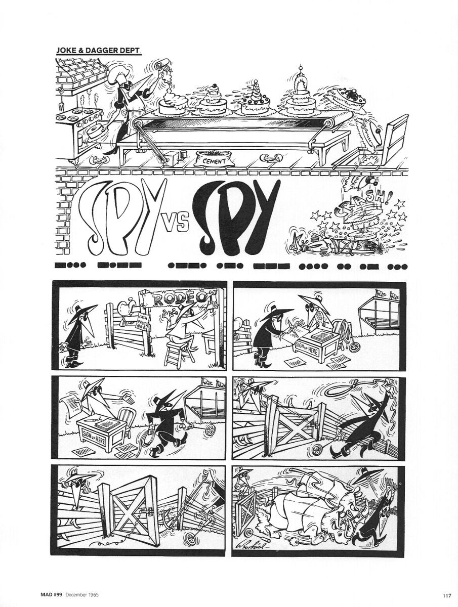 SPY VS. SPY COMIC STRIP Pin-Up 1st Appeared in 12/1965 MAD
