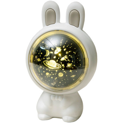 Rabbit USB Night Light with Celestial Sea World Projections and Calming Music