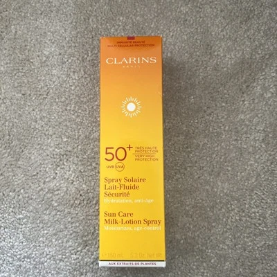 1X150ML.CLARINS SUNCARE MILK LOTION SPRAY UVB 50+