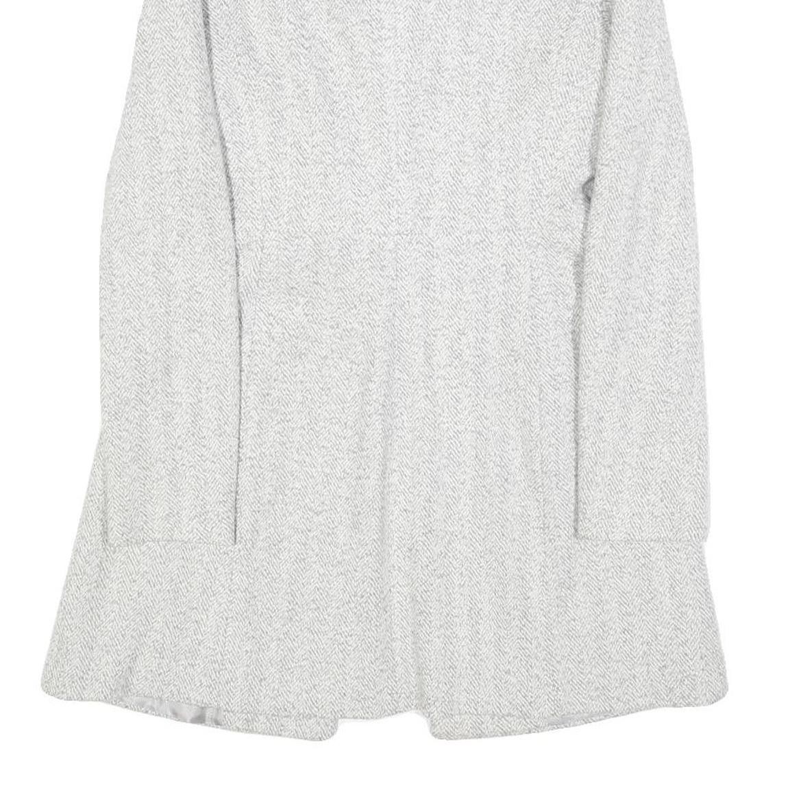 ZARA BASIC Womens White Herringbone Jacket S Poly… - image 6
